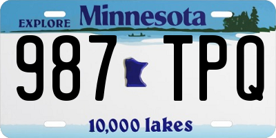 MN license plate 987TPQ