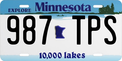 MN license plate 987TPS