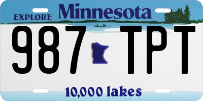 MN license plate 987TPT