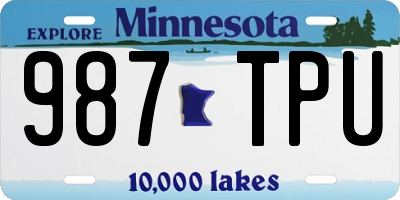 MN license plate 987TPU
