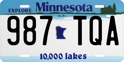 MN license plate 987TQA