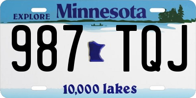 MN license plate 987TQJ