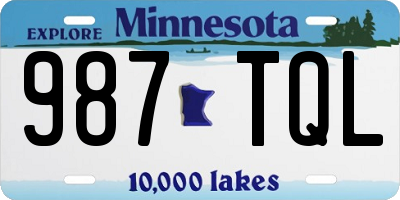 MN license plate 987TQL