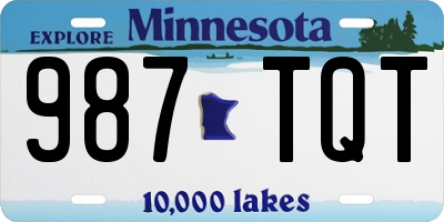 MN license plate 987TQT