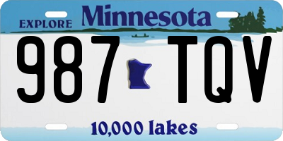 MN license plate 987TQV