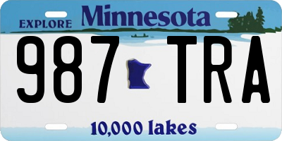 MN license plate 987TRA