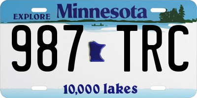 MN license plate 987TRC