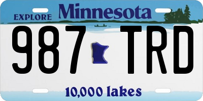 MN license plate 987TRD