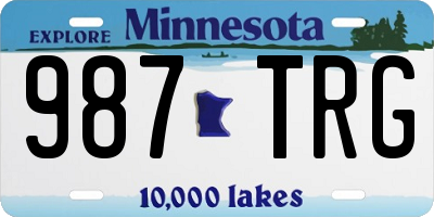 MN license plate 987TRG