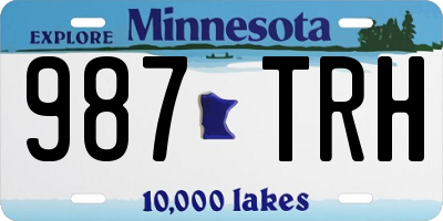 MN license plate 987TRH