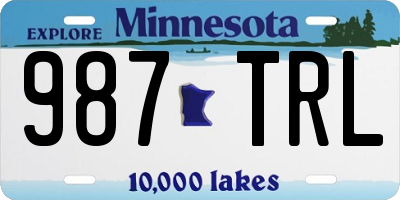 MN license plate 987TRL