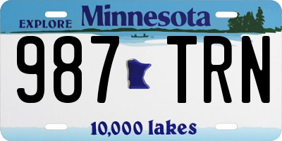MN license plate 987TRN