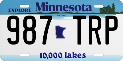 MN license plate 987TRP