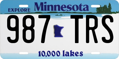 MN license plate 987TRS