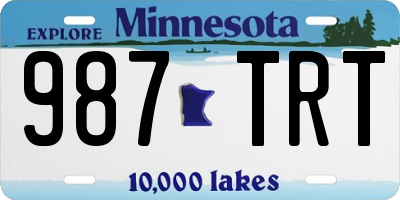 MN license plate 987TRT