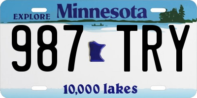 MN license plate 987TRY