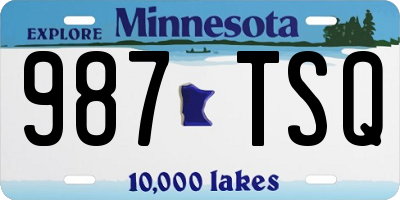 MN license plate 987TSQ