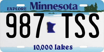 MN license plate 987TSS