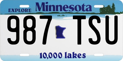 MN license plate 987TSU