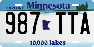 MN license plate 987TTA