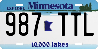 MN license plate 987TTL