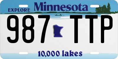 MN license plate 987TTP