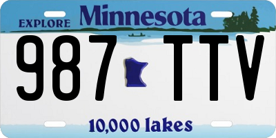MN license plate 987TTV
