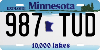 MN license plate 987TUD