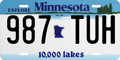 MN license plate 987TUH