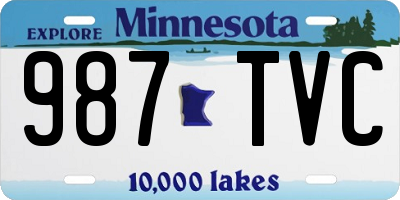 MN license plate 987TVC