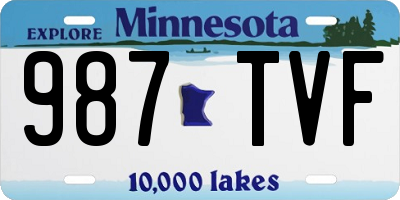MN license plate 987TVF