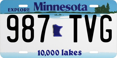 MN license plate 987TVG