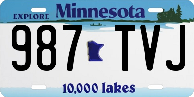 MN license plate 987TVJ