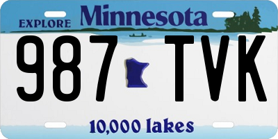 MN license plate 987TVK