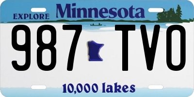 MN license plate 987TVO