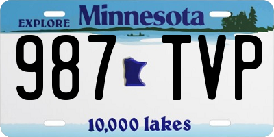 MN license plate 987TVP