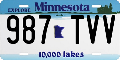 MN license plate 987TVV