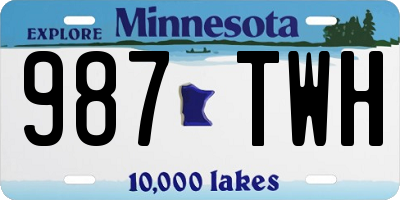 MN license plate 987TWH