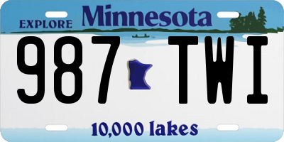MN license plate 987TWI