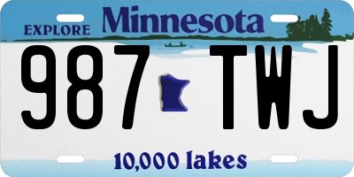MN license plate 987TWJ