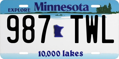 MN license plate 987TWL