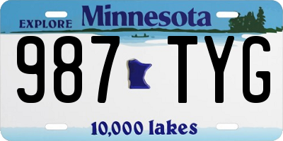 MN license plate 987TYG