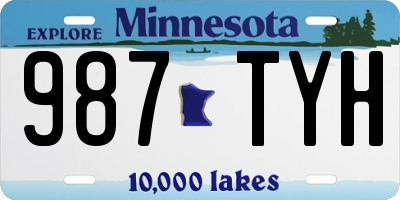 MN license plate 987TYH