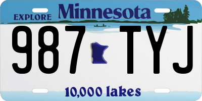 MN license plate 987TYJ