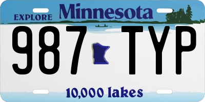 MN license plate 987TYP