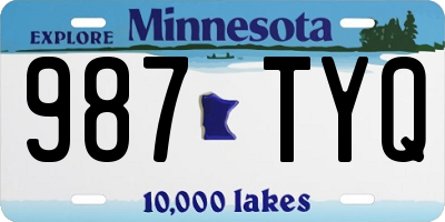 MN license plate 987TYQ