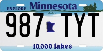 MN license plate 987TYT