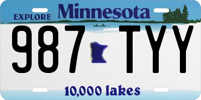 MN license plate 987TYY