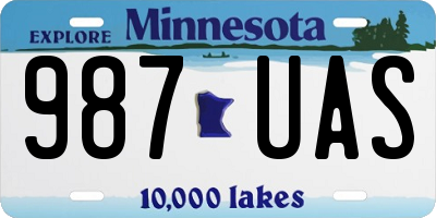 MN license plate 987UAS