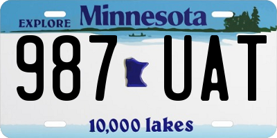 MN license plate 987UAT
